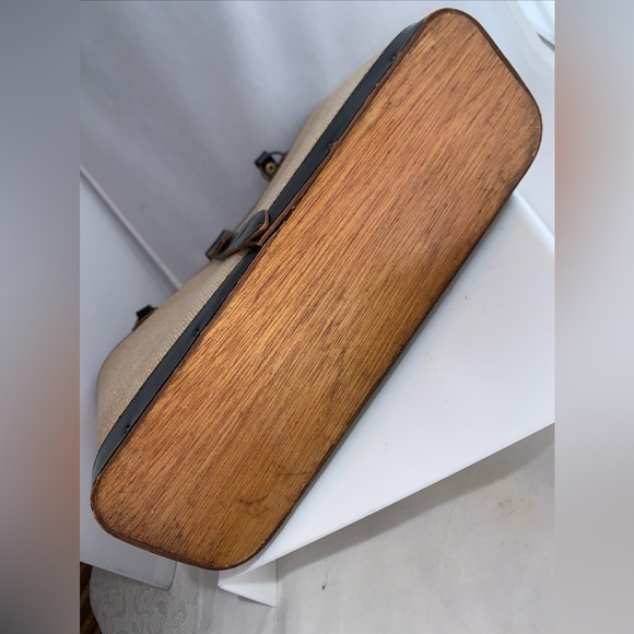 ENID COLLINS of Texas vintage Carriage Trade Purse Wood Jeweled Leather trim - Picture 2 of 12